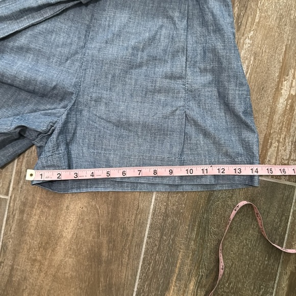 J. Crew Chambray Blue High Waist Shorts with Tie Belt size 6 - Picture 11 of 11